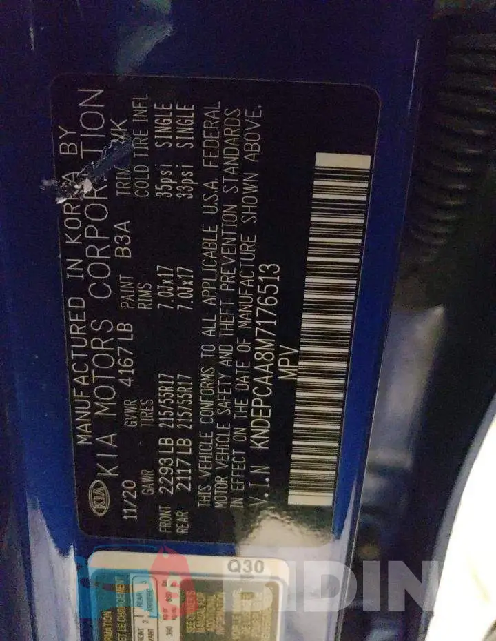 KNDEPCAA8M7176513 Photo# 12