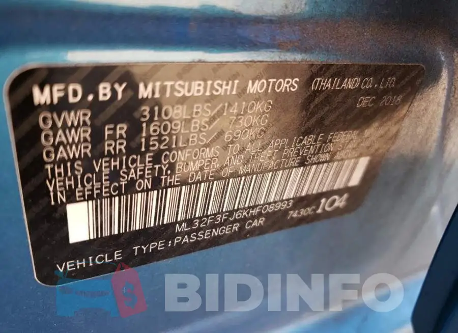 ML32F3FJ6KHF08993 Photo# 12