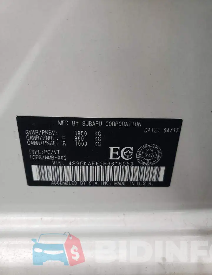 4S3GKAF62H3615069 Photo# 12