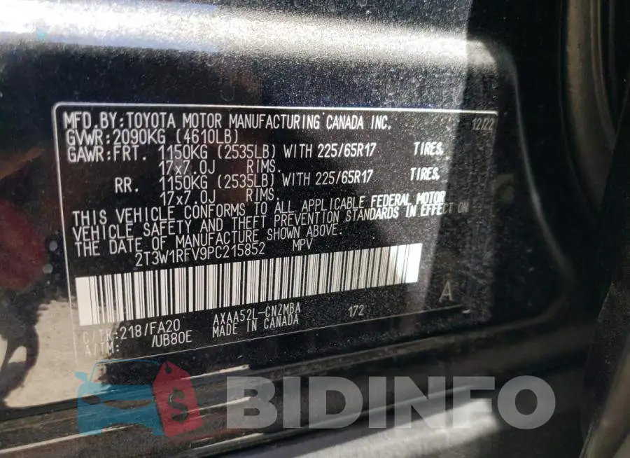 2T3W1RFV9PC215852 Photo# 13