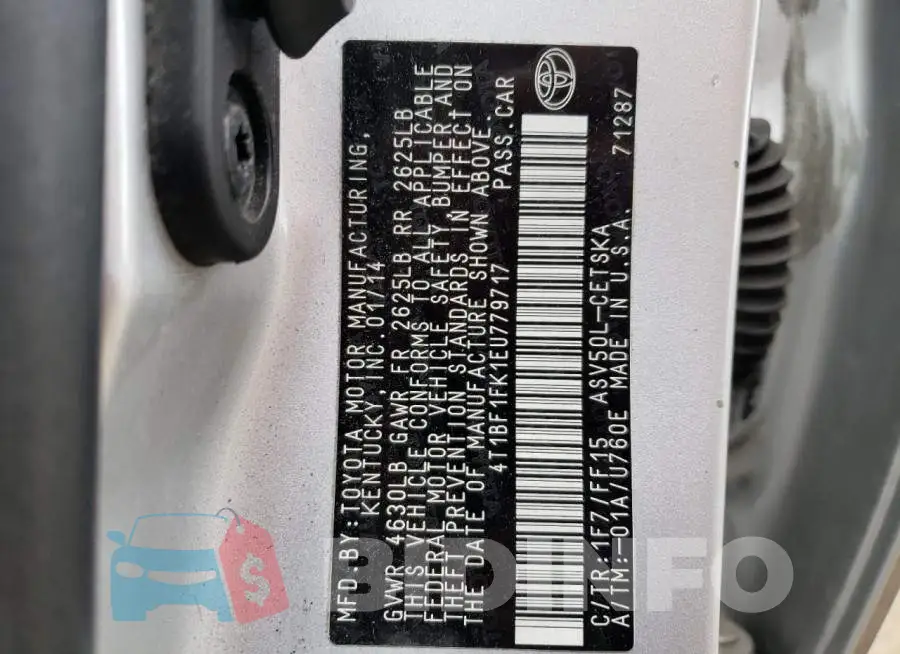 4T1BF1FK1EU779717 Photo# 12