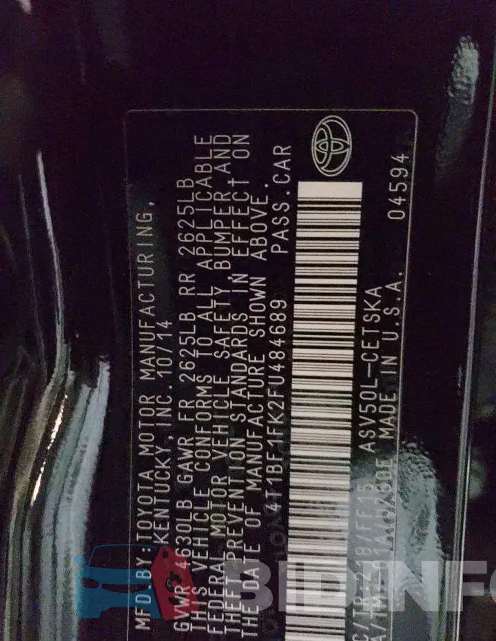 4T1BF1FK2FU484689 Photo# 12