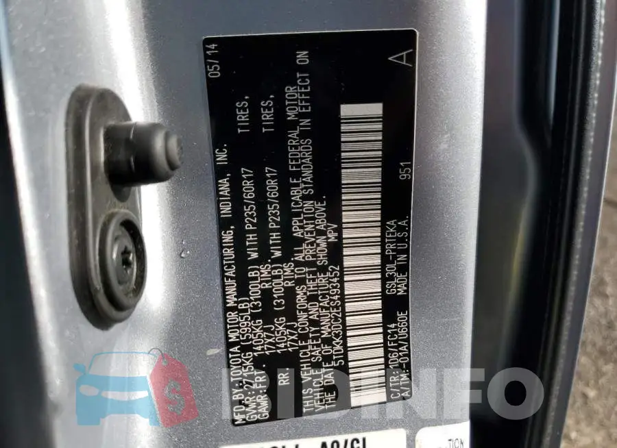 5TDKK3DC2ES493452 Photo# 13