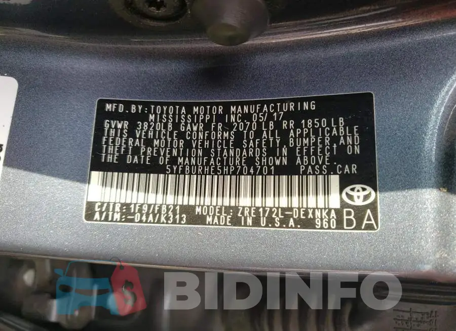 5YFBURHE5HP704701 Photo# 12