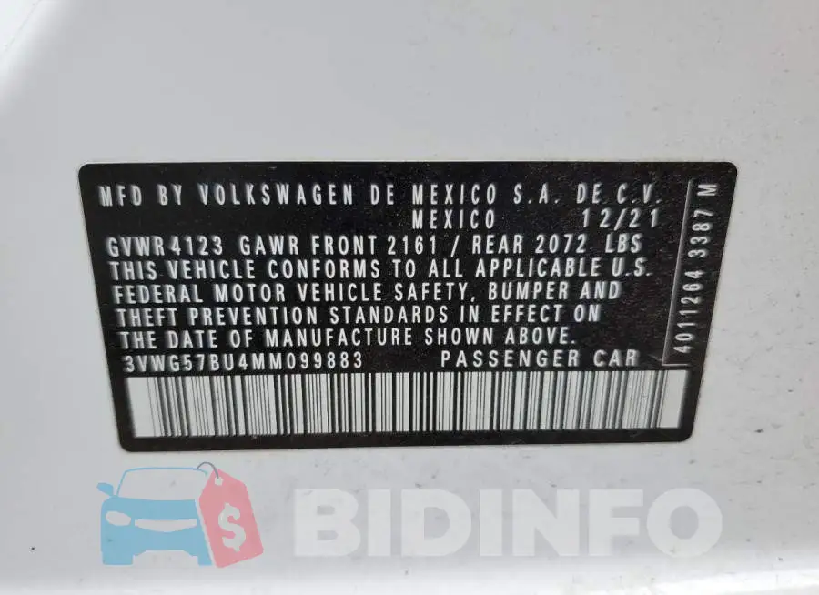 3VWG57BU4MM099883 Photo# 12