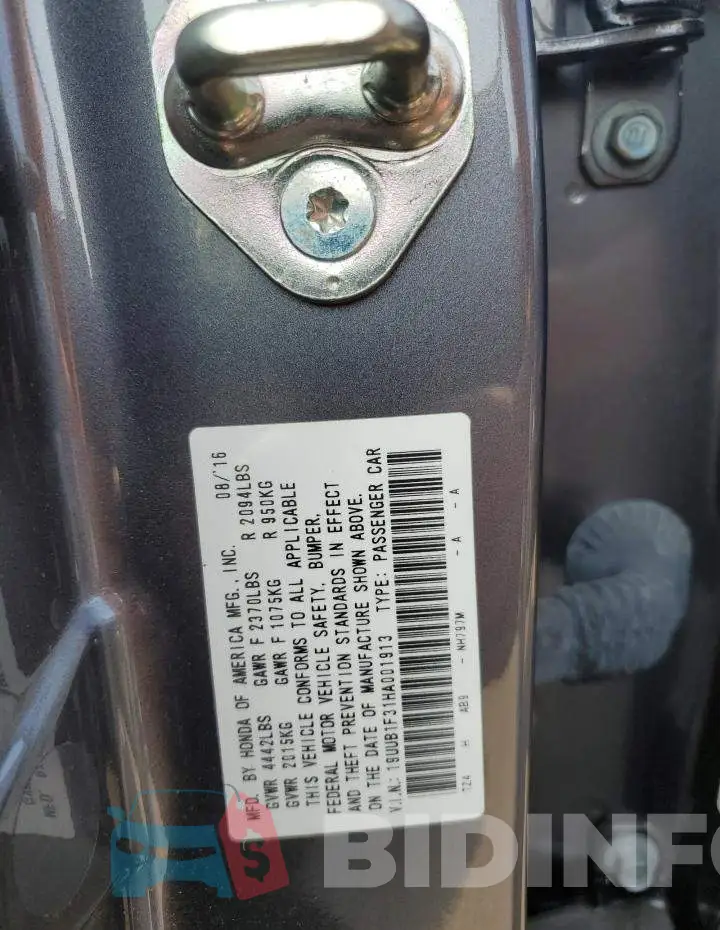 19UUB1F31HA001913 Photo# 13