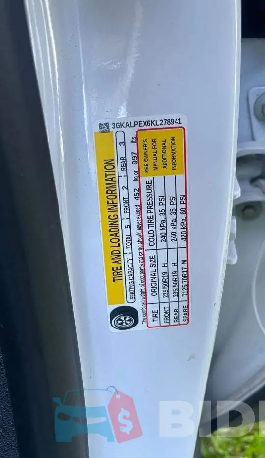 3GKALPEX6KL278941 Photo# 10