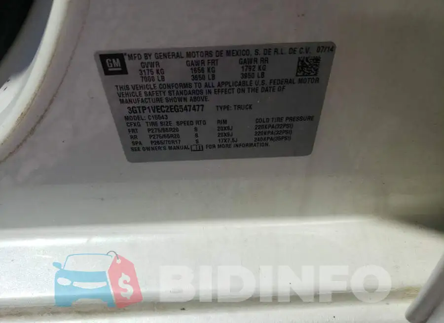 3GTP1VEC2EG547477 Photo# 12