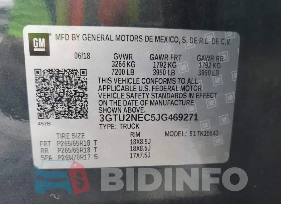 3GTU2NEC5JG469271 Photo# 12