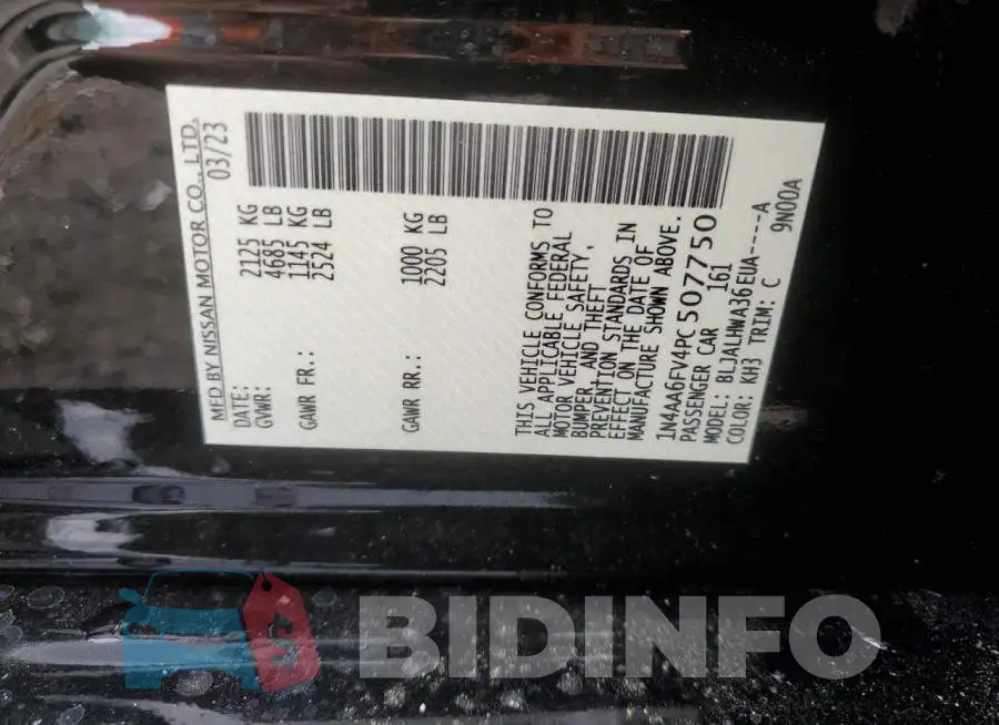 1N4AA6FV4PC507750 Photo# 13