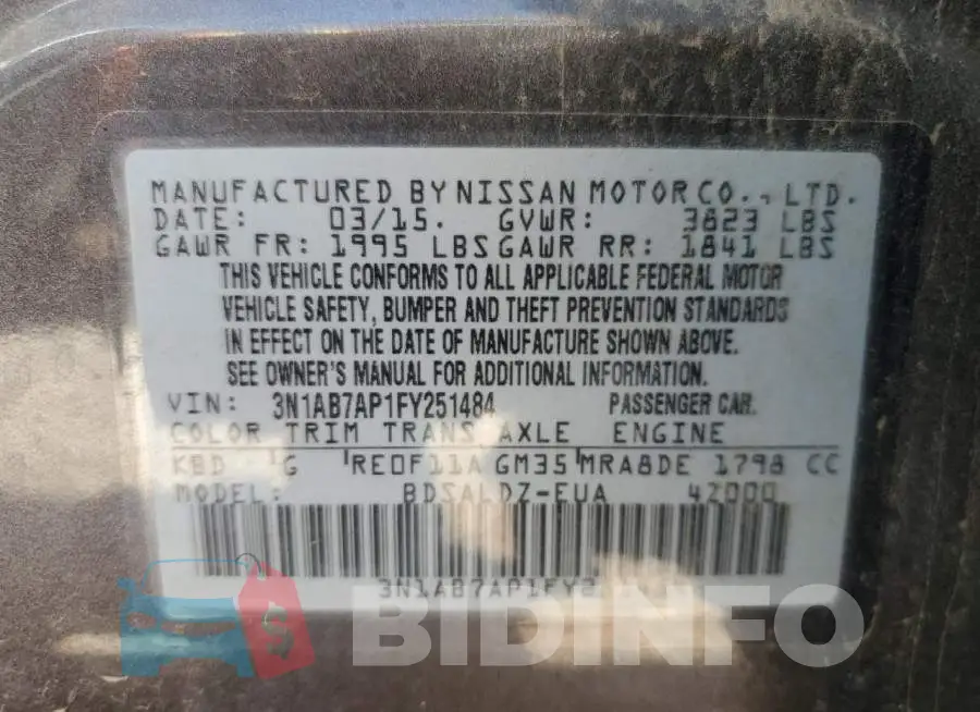 3N1AB7AP1FY251484 Photo# 12