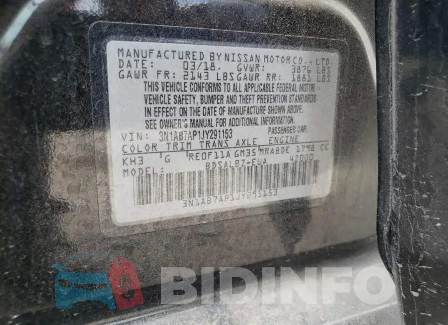 3N1AB7AP1JY291153 Photo# 13