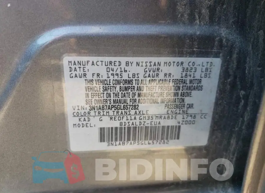 3N1AB7AP5GL657282 Photo# 13