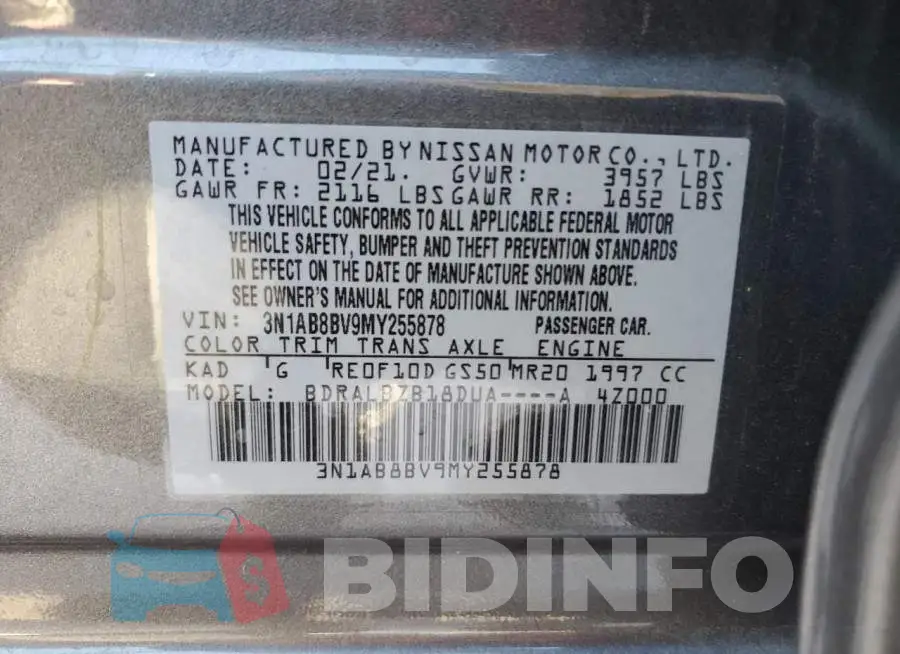 3N1AB8BV9MY255878 Photo# 12