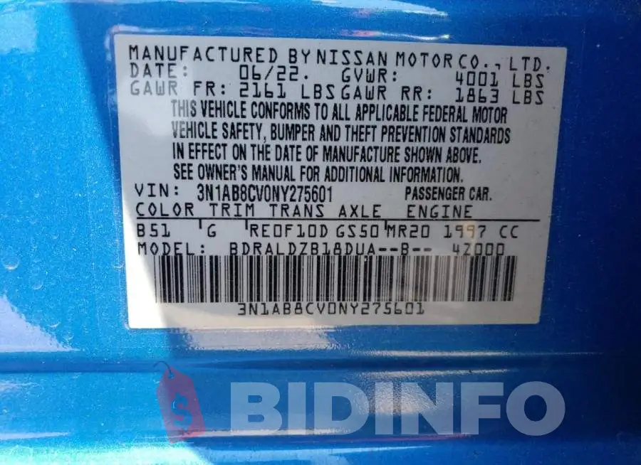 3N1AB8CV0NY275601 Photo# 12
