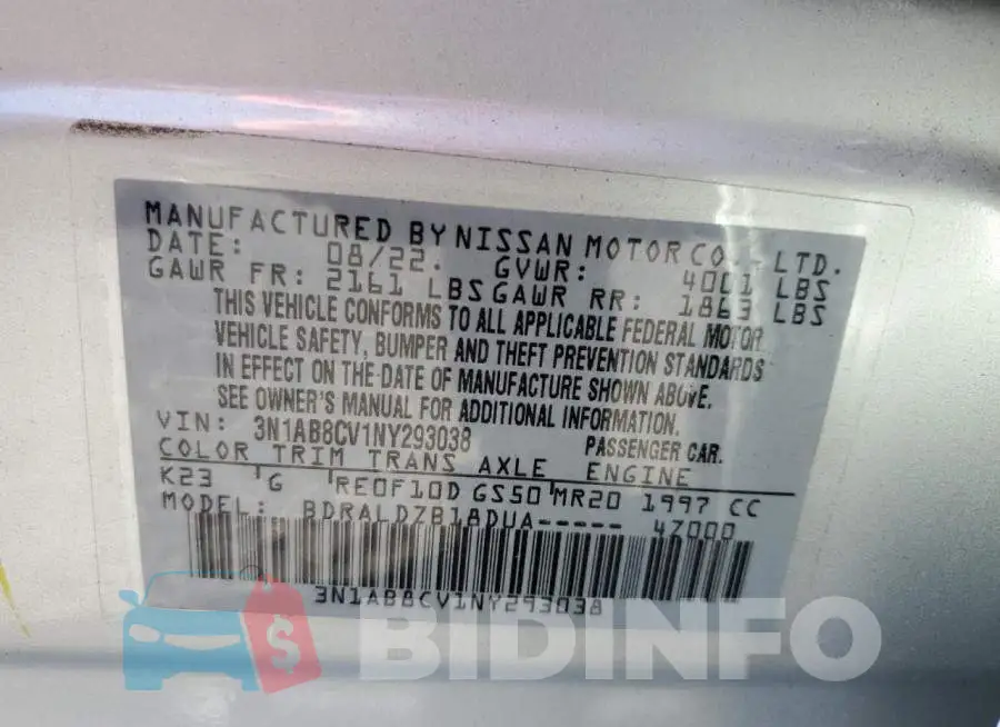 3N1AB8CV1NY293038 Photo# 13