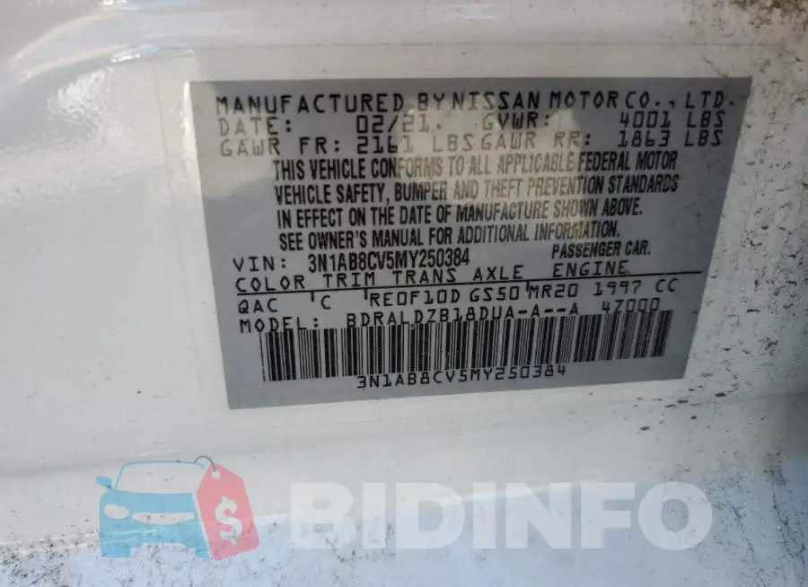 3N1AB8CV5MY250384 Photo# 12