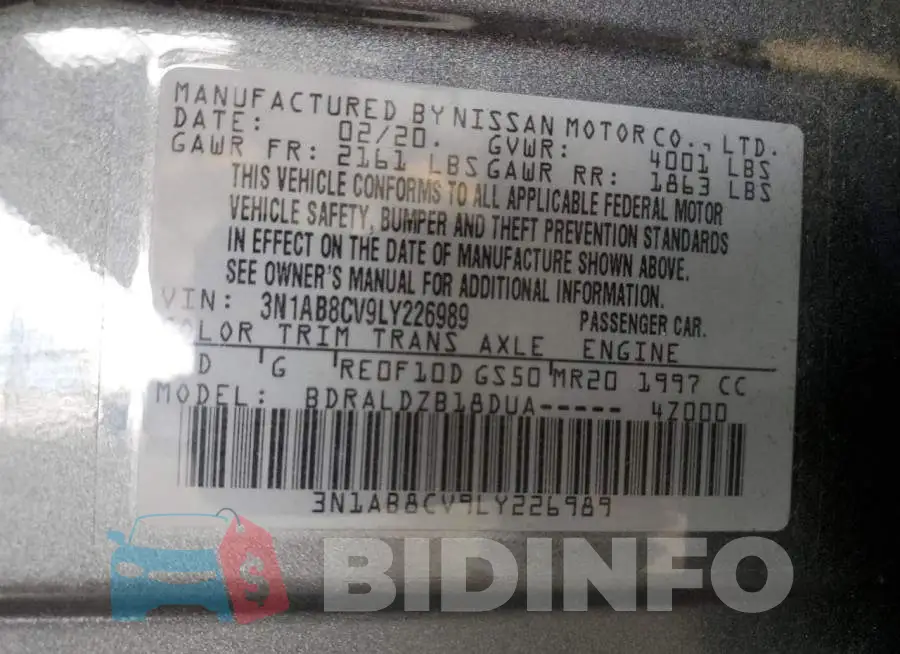 3N1AB8CV9LY226989 Photo# 12