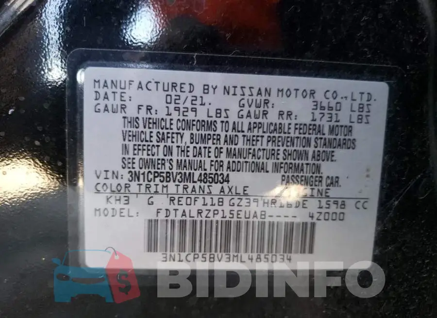 3N1CP5BV3ML485034 Photo# 13