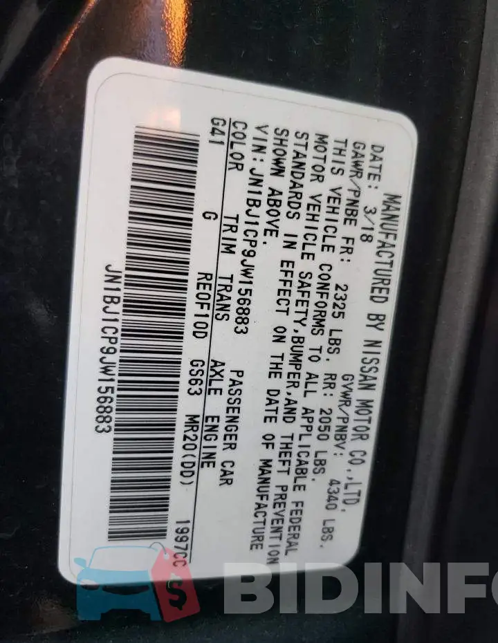 JN1BJ1CP9JW156883 Photo# 12