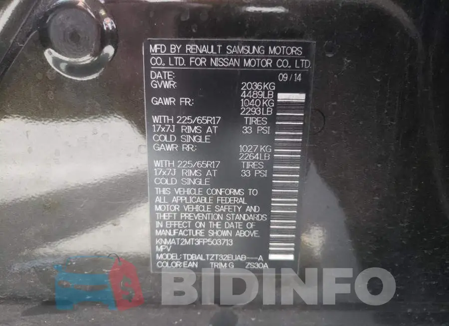 KNMAT2MT3FP503713 Photo# 10