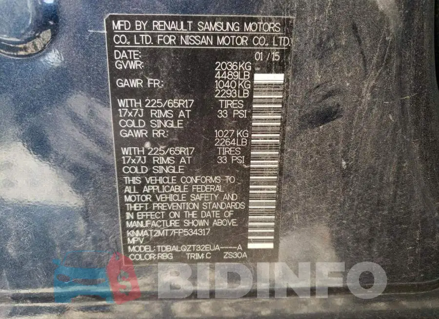 KNMAT2MT7FP534317 Photo# 14