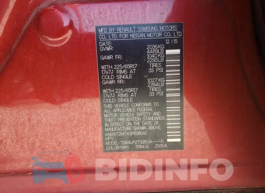 KNMAT2MTXGP638141 Photo# 13