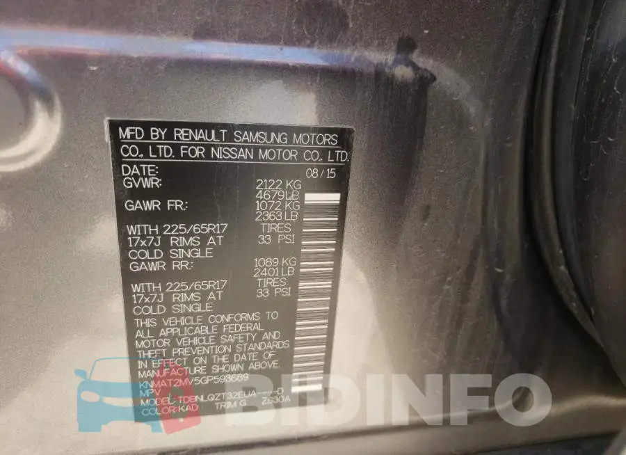 KNMAT2MV5GP593689 Photo# 12