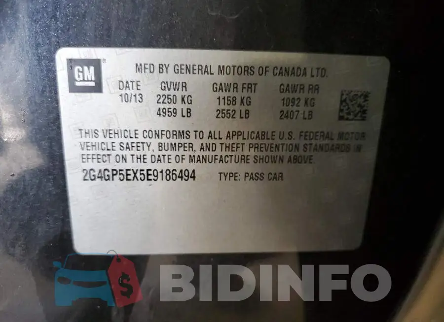 2G4GP5EX5E9186494 Photo# 12