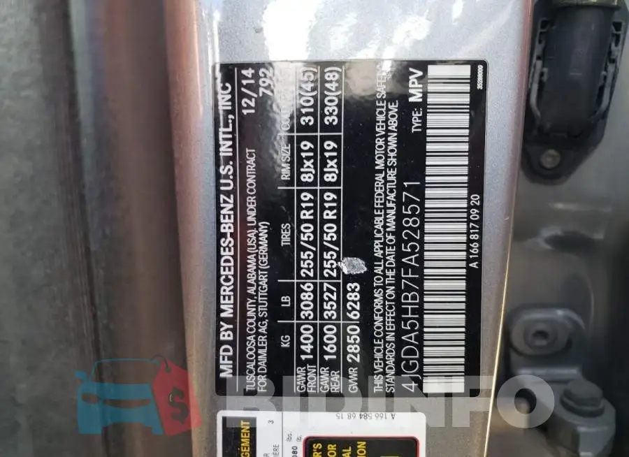 4JGDA5HB7FA528571 Photo# 13