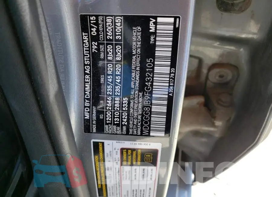 WDCGG8JB9FG432105 Photo# 12