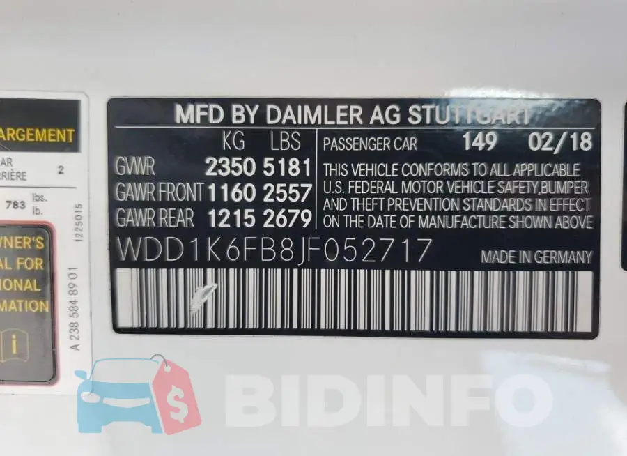 WDD1K6FB8JF052717 Photo# 12