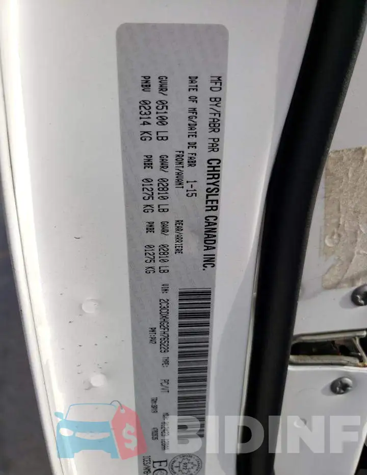 2C3CDXHG2FH765229 Photo# 12