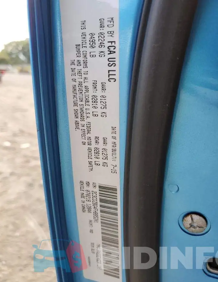 2C3CDZBG4FH885201 Photo# 12