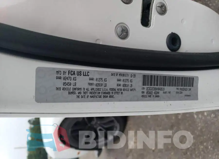 2C3CDZC95KH642619 Photo# 12