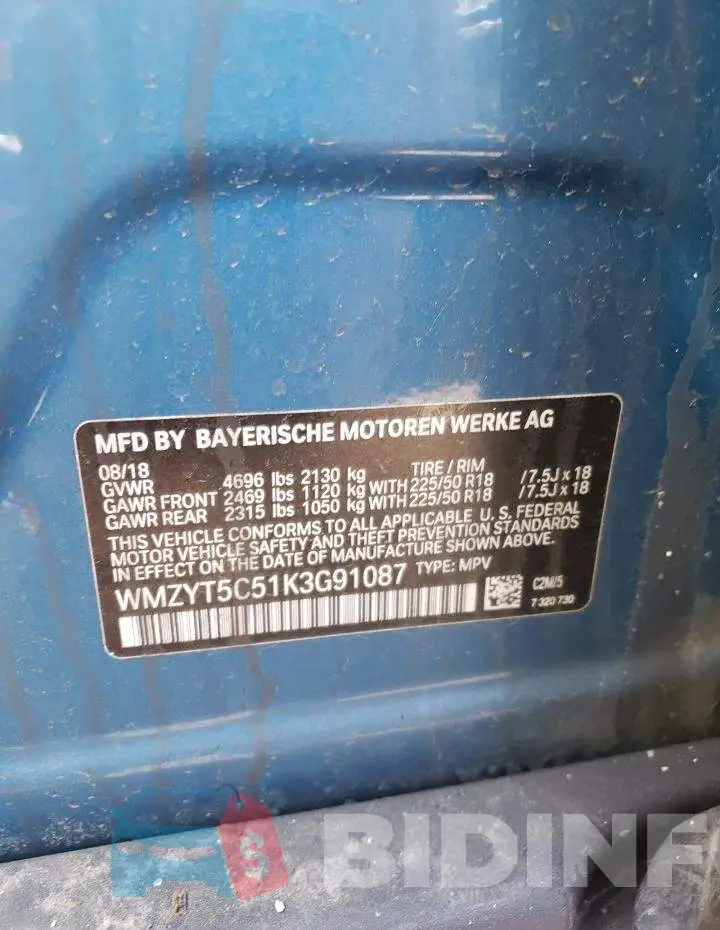 WMZYT5C51K3G91087 Photo# 12
