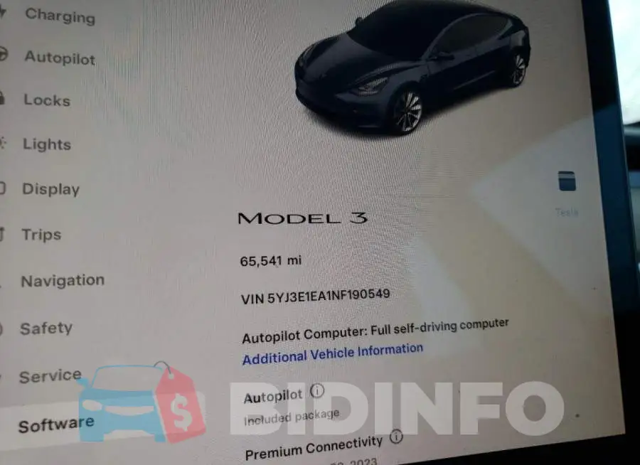5YJ3E1EA1NF190549 Photo# 9