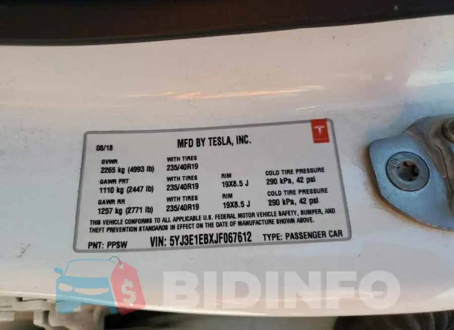 5YJ3E1EBXJF067612 Photo# 12