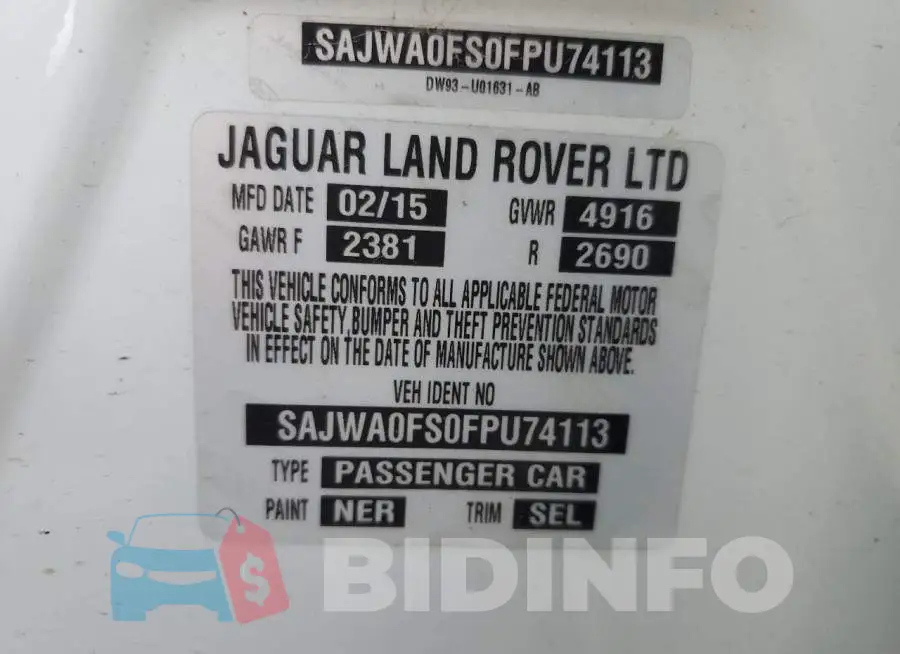 SAJWA0FS0FPU74113 Photo# 12