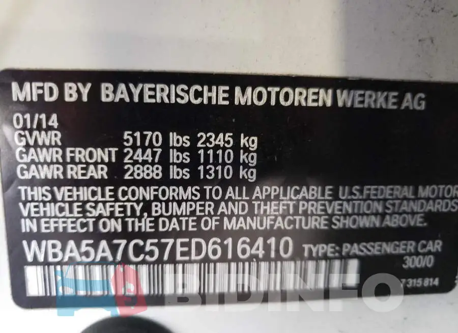 WBA5A7C57ED616410 Photo# 13