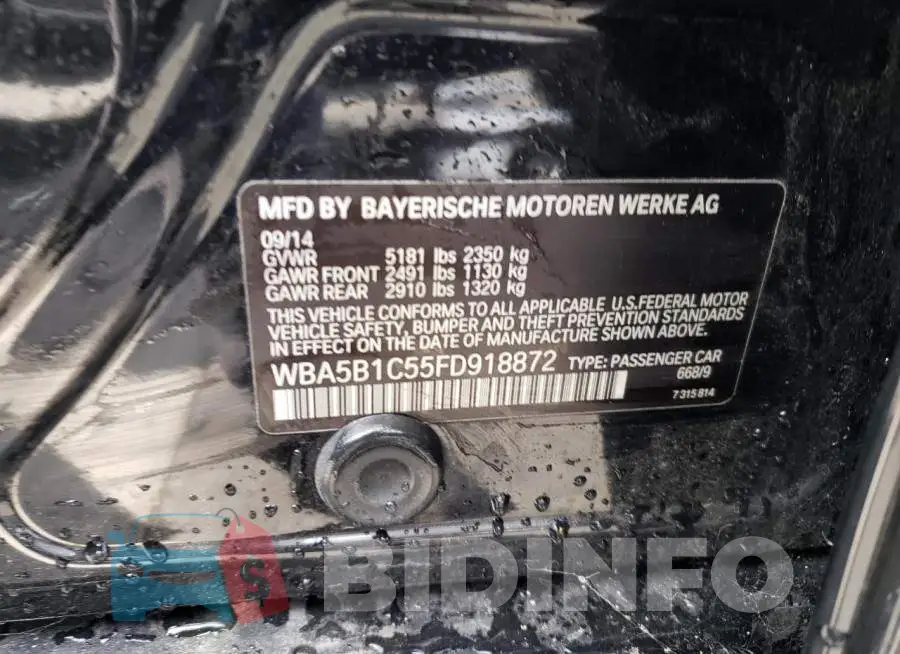 WBA5B1C55FD918872 Photo# 13