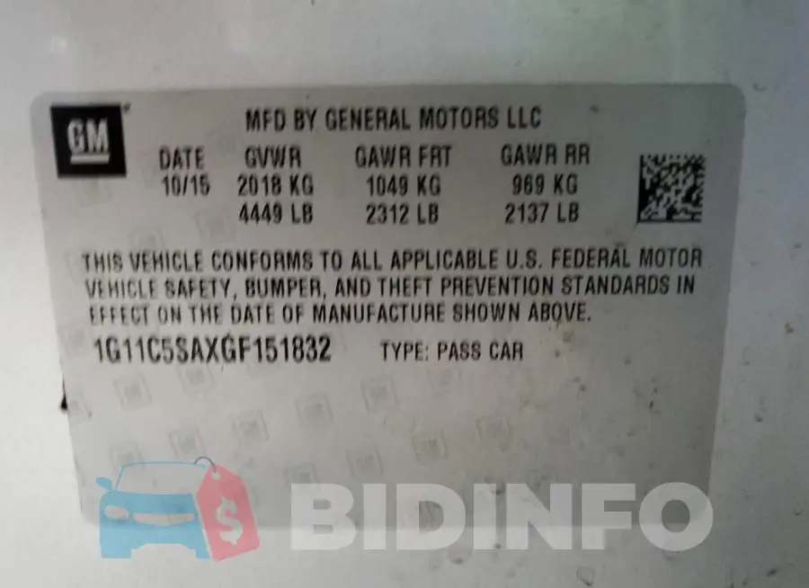 1G11C5SAXGF151832 Photo# 12