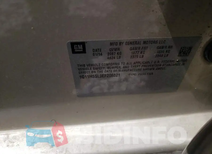 1G11H5SL9EF206321 Photo# 12