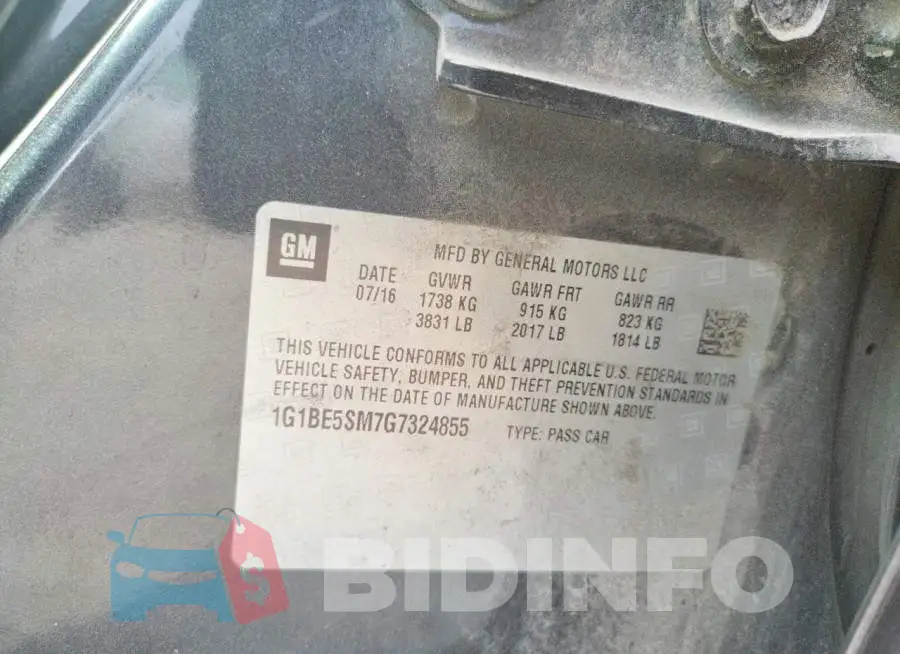 1G1BE5SM7G7324855 Photo# 13