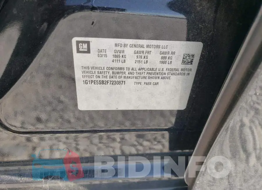 1G1PE5SB2F7230871 Photo# 12