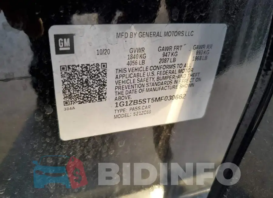 1G1ZB5ST5MF030662 Photo# 12