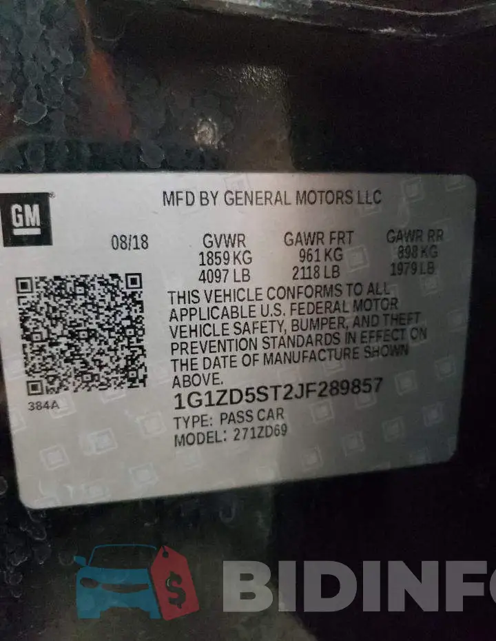 1G1ZD5ST2JF289857 Photo# 12