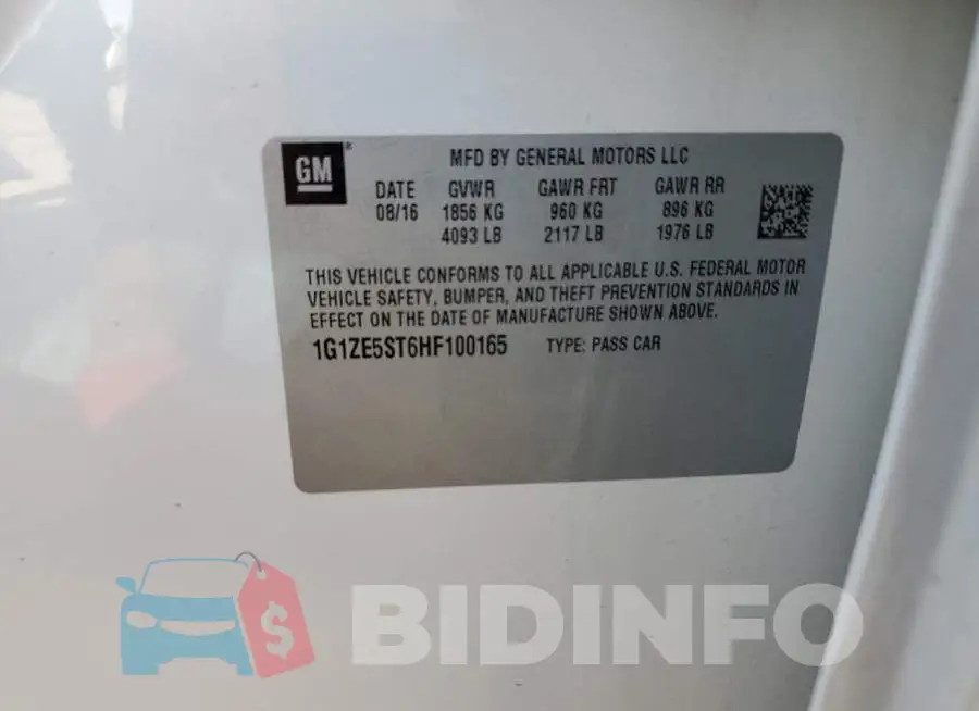 1G1ZE5ST6HF100165 Photo# 12