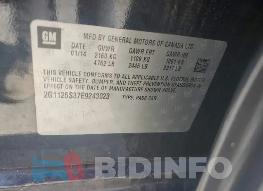2G1125S37E9243023 Photo# 12