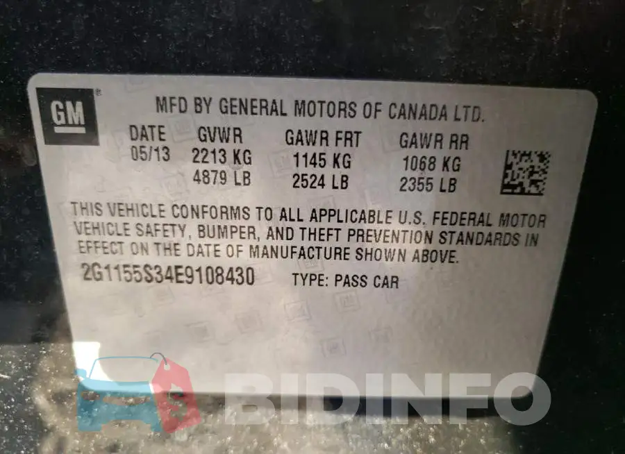 2G1155S34E9108430 Photo# 12